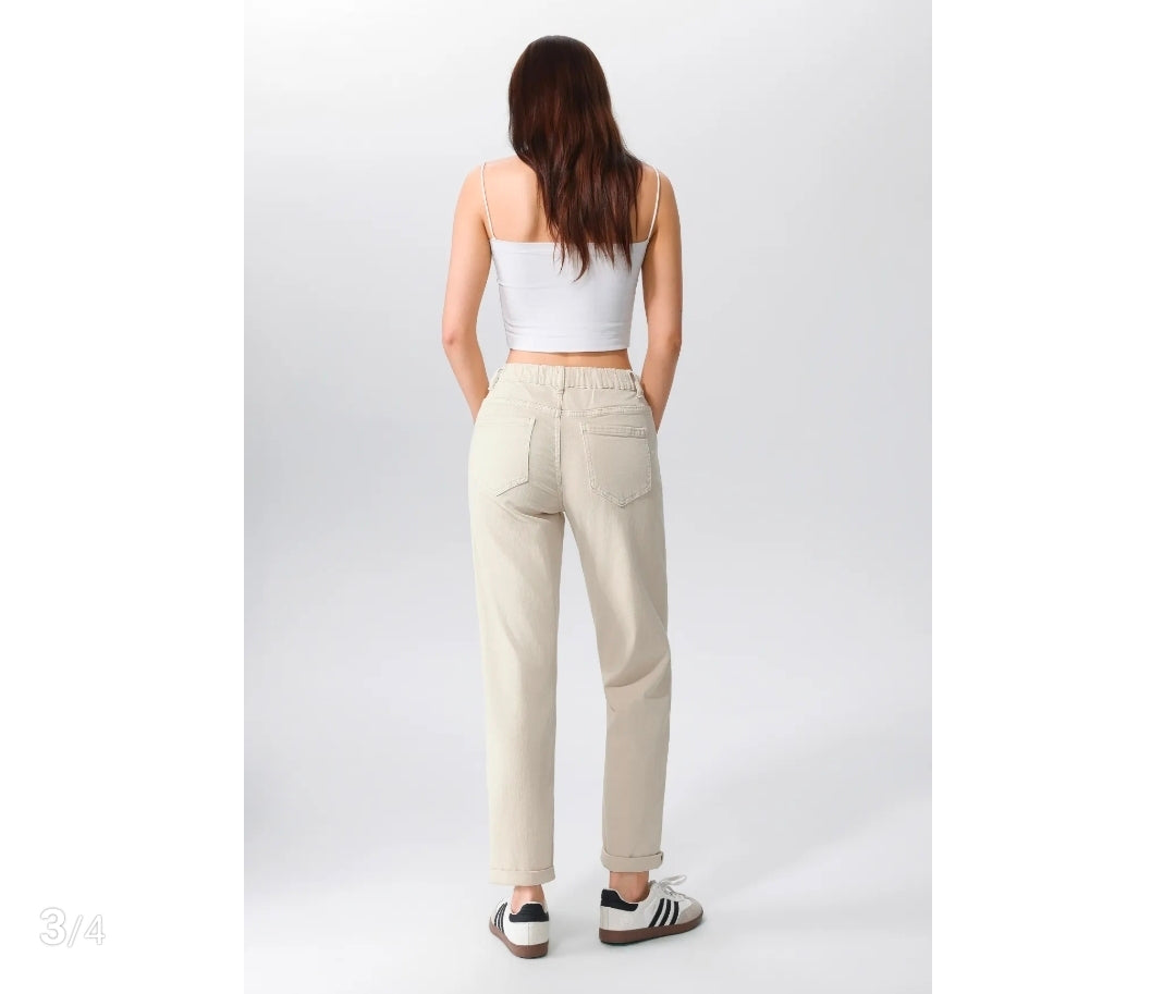 Mom-Fit | Beige