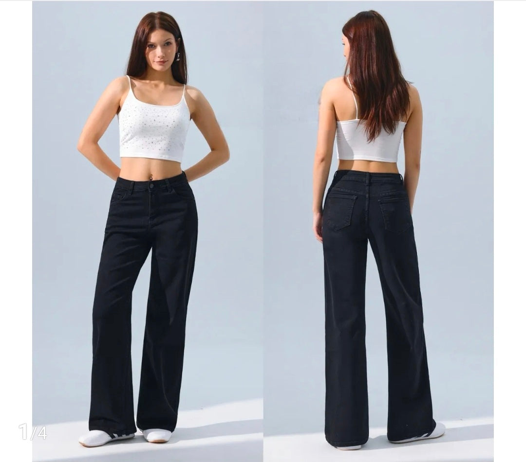 Hello miss Wide-Leg | Diep Zwart