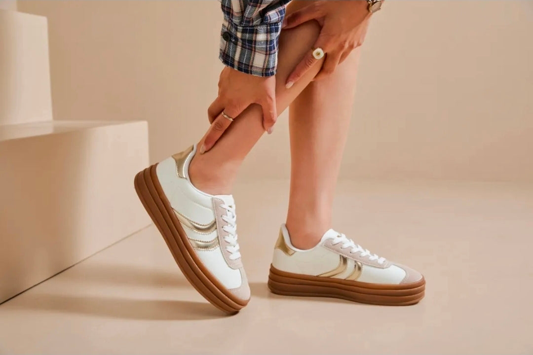 Sneakers Esther | Wit/ Goud