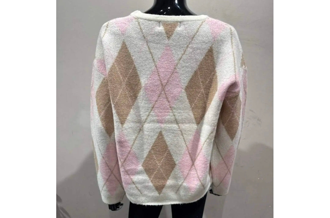 Trui | Roze/ Camel