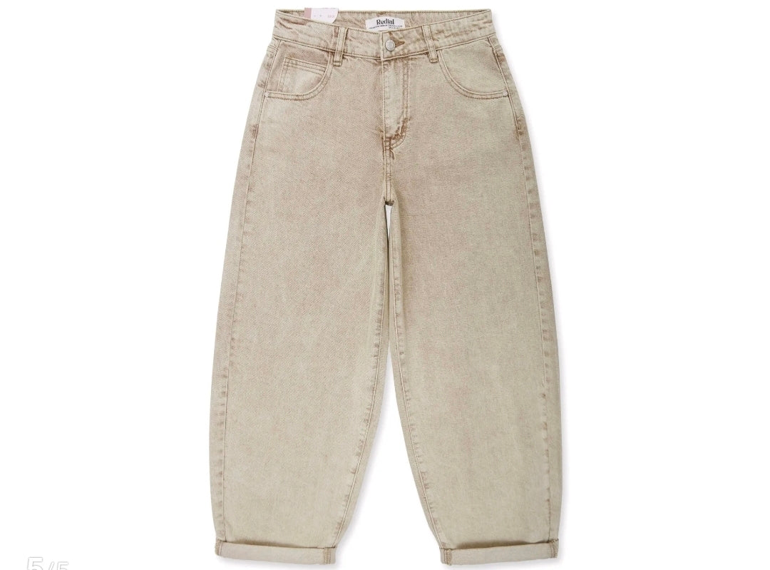 Barrel jeans Issabella | Beige