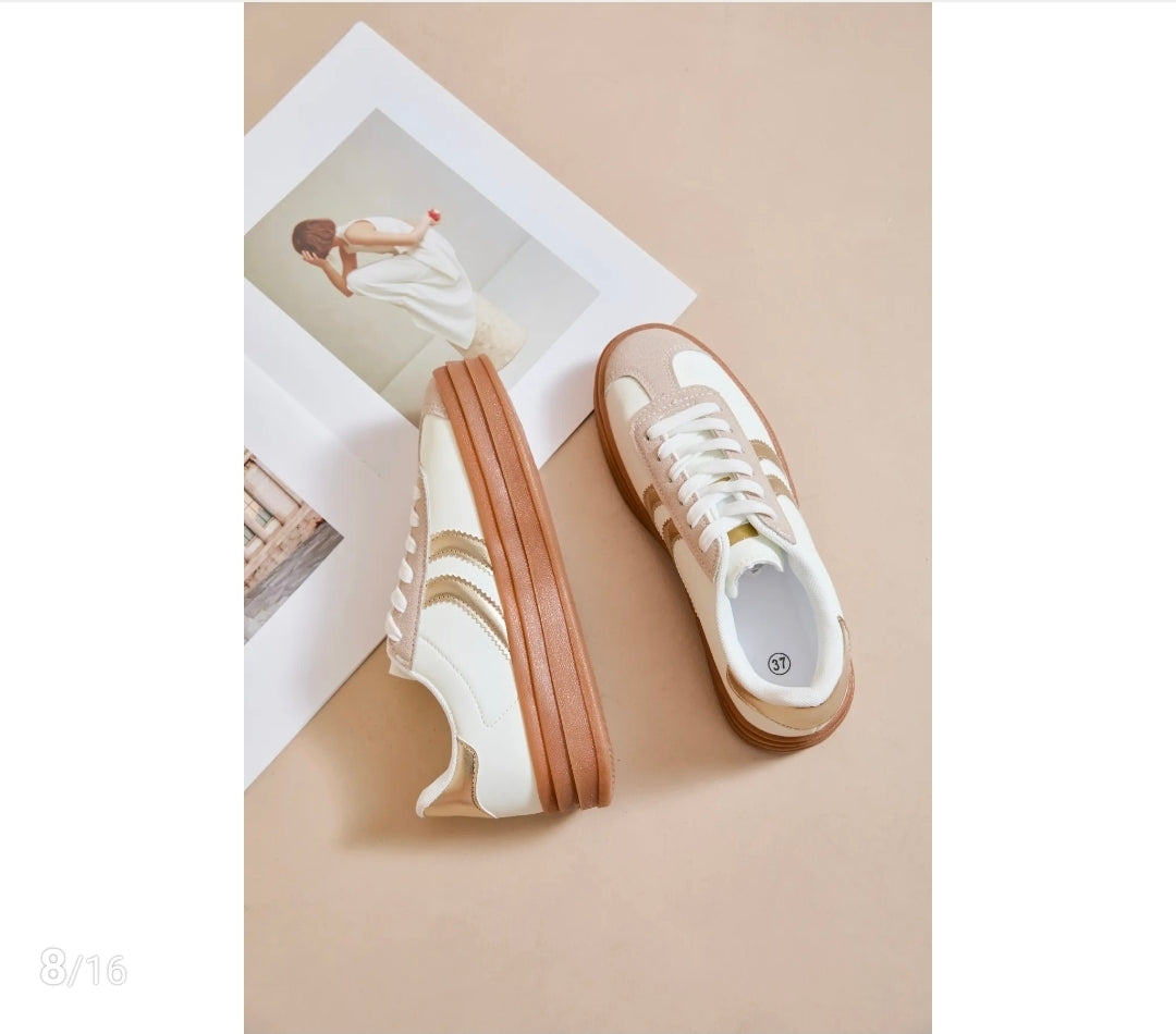 Sneakers Esther | Wit/ Goud