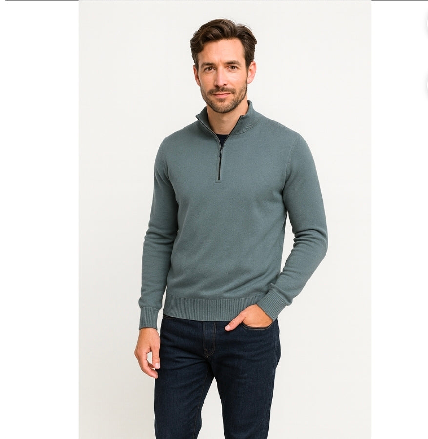 Heren Cars Trui Morys Halfzip| Groen