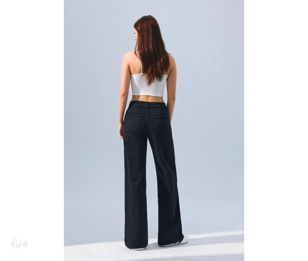 Hello miss Wide-Leg | Diep Zwart