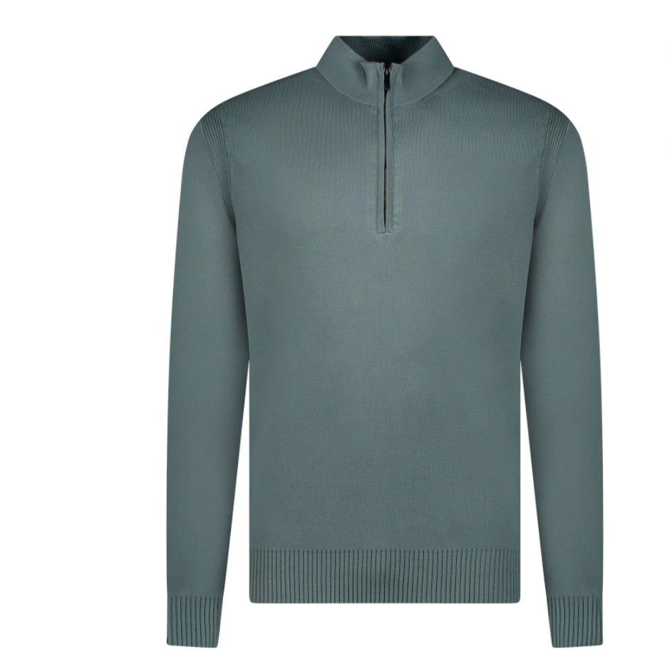 Heren Cars Trui Morys Halfzip| Groen